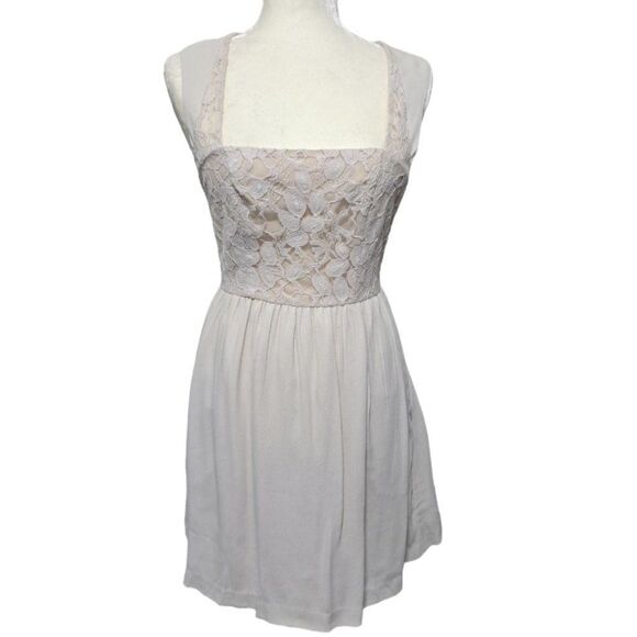 Urban Outfitters Cooperative Square Neck Lace Sleeveless Dress With Pockets Sz 2 - Picture 1 of 7